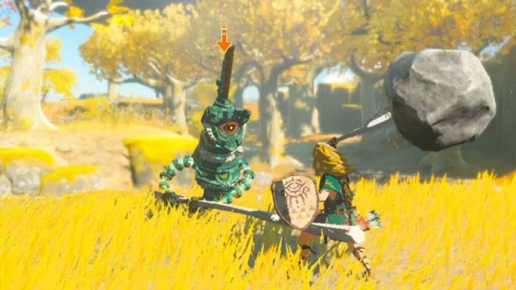 Link using Fused weapon in Tears of the Kingdom