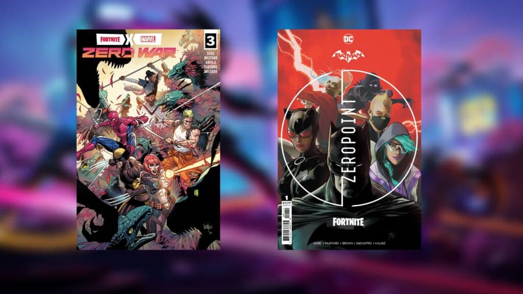Fortnite Zero War and Fortnite/Batman comics