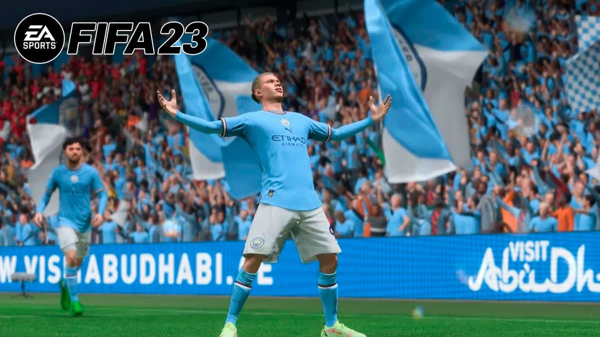 Manchester City striker Erling Haaland in FIFA 23