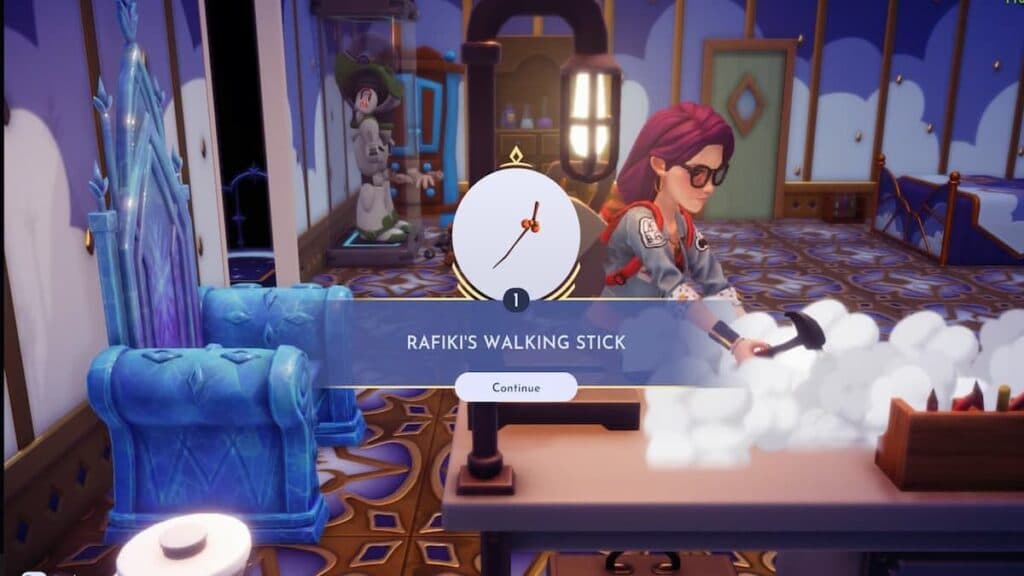 Disney dreamlight valley crafting rafiki's walking stick