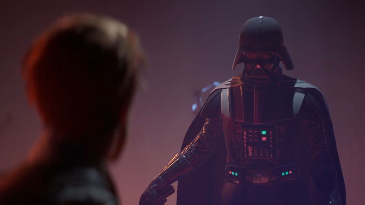 Darth Vader and Cal Kestis in Star Wars Jedi: Fallen Order