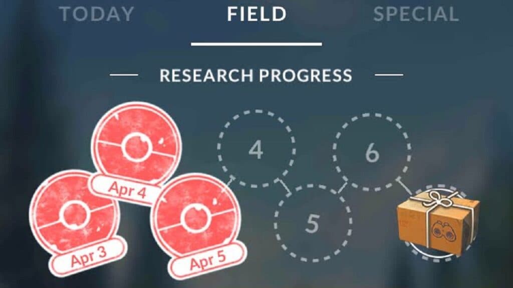Research Breakthrough stamps in Pokemon Go