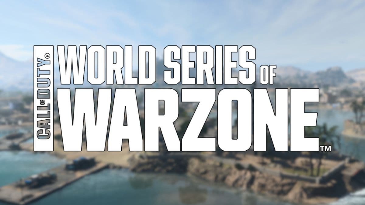 World Series of Warzone 2023 logo with Al Mazrah in background