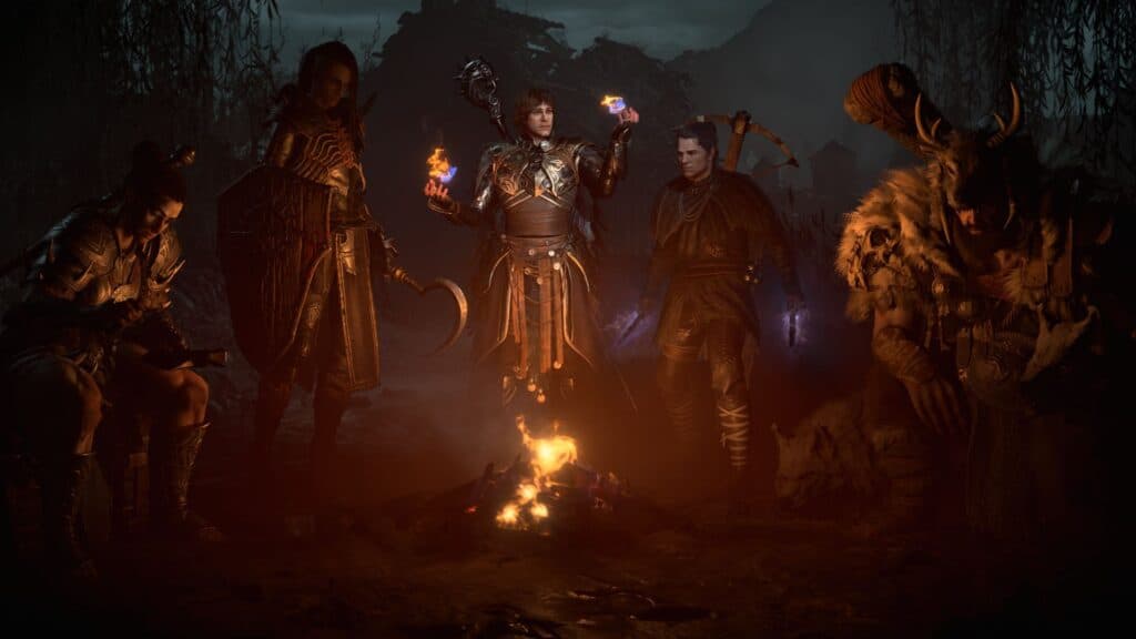 Warriors gathering in Diablo 4