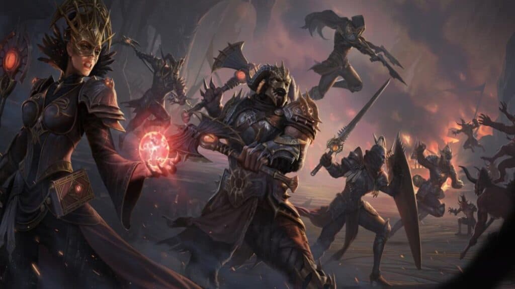 Warrior classes in Diablo 4 during a battle