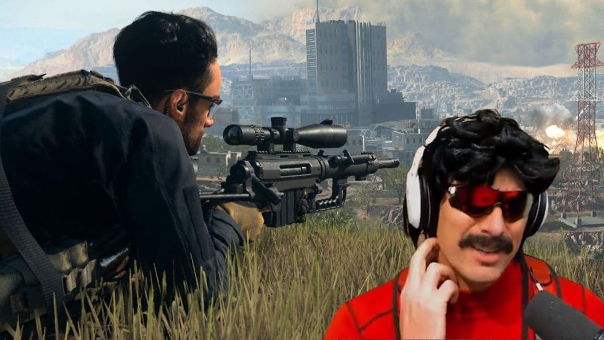 dr disrespect with warzone 2 operator and sniper