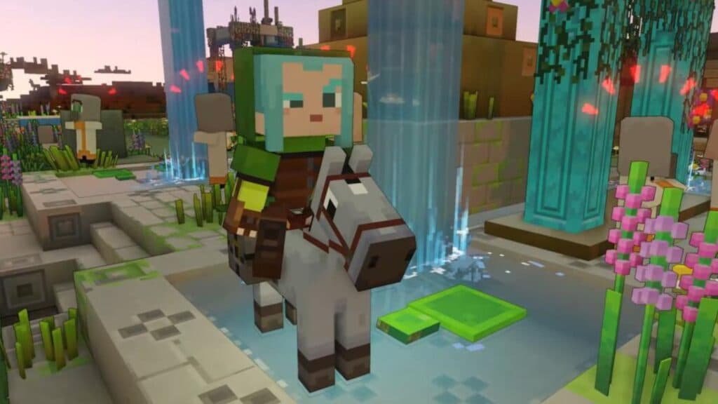 Minecraft Legends character on mount