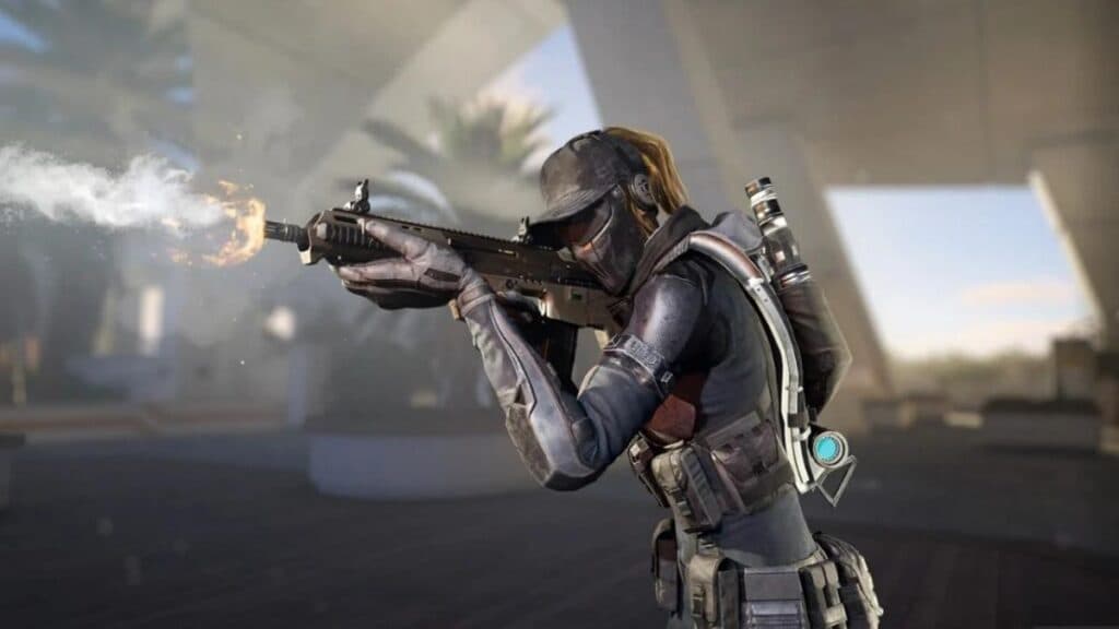 xdefiant ghost recon faction character with weapon