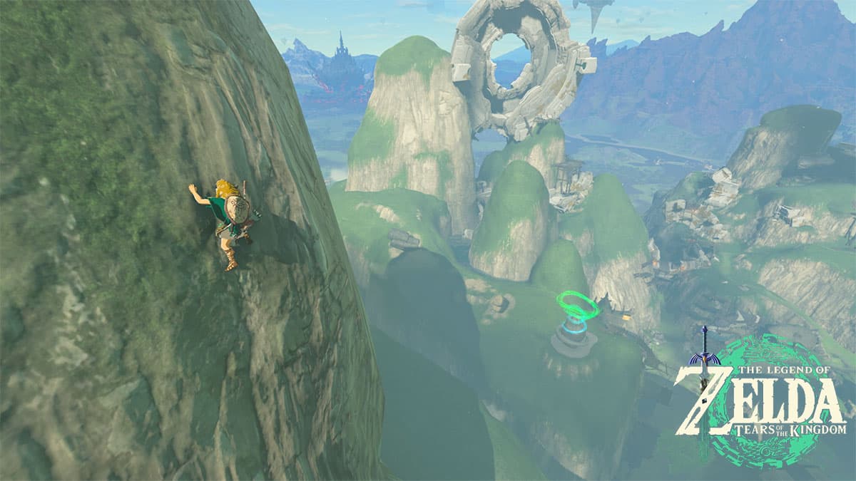 Link climbing a mountain in The Legend of Zelda: Tears of the Kingdom