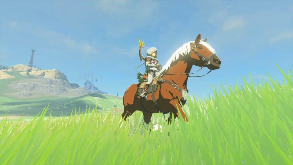 Link riding Epona in Tears of the Kingdom