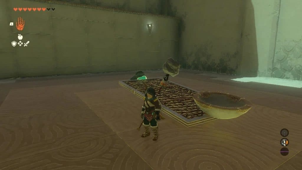 Link solving a Shrine in Tears of the Kingdom