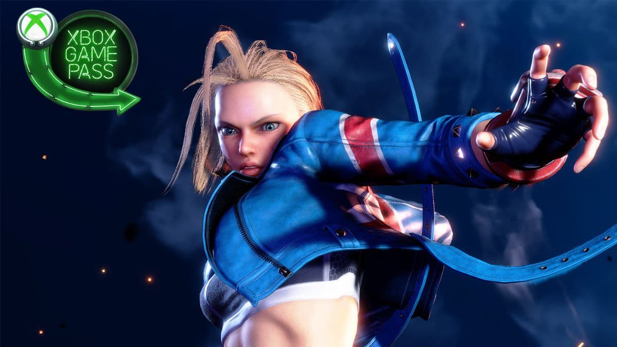 Cammy in Street Fighter 6 with xbox game pass logo