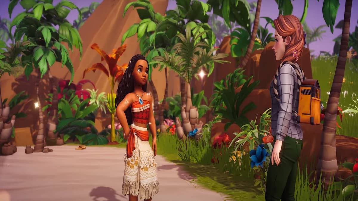 moana and the character talking in Disney Dreamlight valley