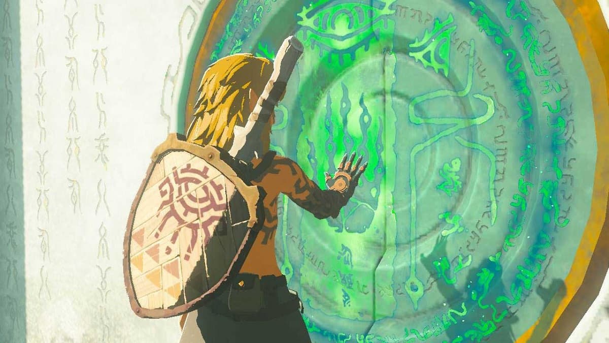 Link opening the Temple of Time in Zelda Tears of the Kingdom