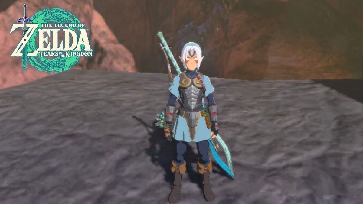 Link with Fierce Deity armor set TOTK