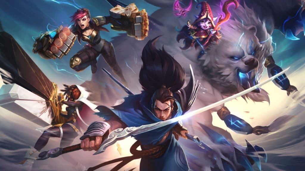 League of Legends characters in an official art work