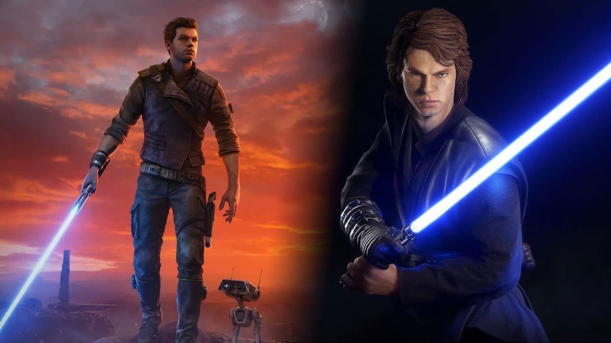 Cal Kestis in Star Wars Jedi: Survivor and Anakin Skywalker in Battlefront 2