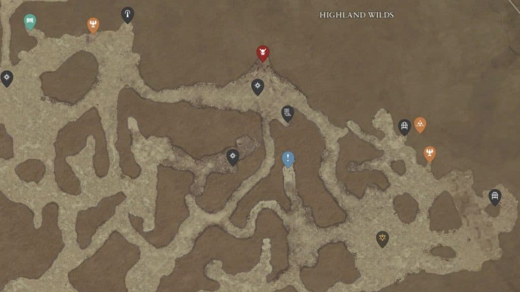 Gaspar Stilbian location marked on Diablo 4 map