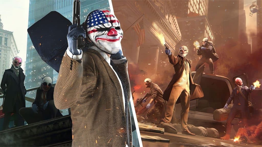 Payday 3 collage featuring various characters with guns.