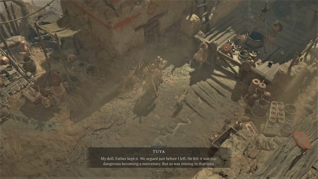 Missione secondaria di Diablo 4 Blood and Sweat: Tuya ti aspetterà ad Alzuuda.