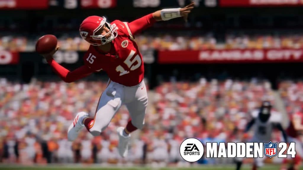 Patrick Mahomes in Madden 24 Offical Trailer