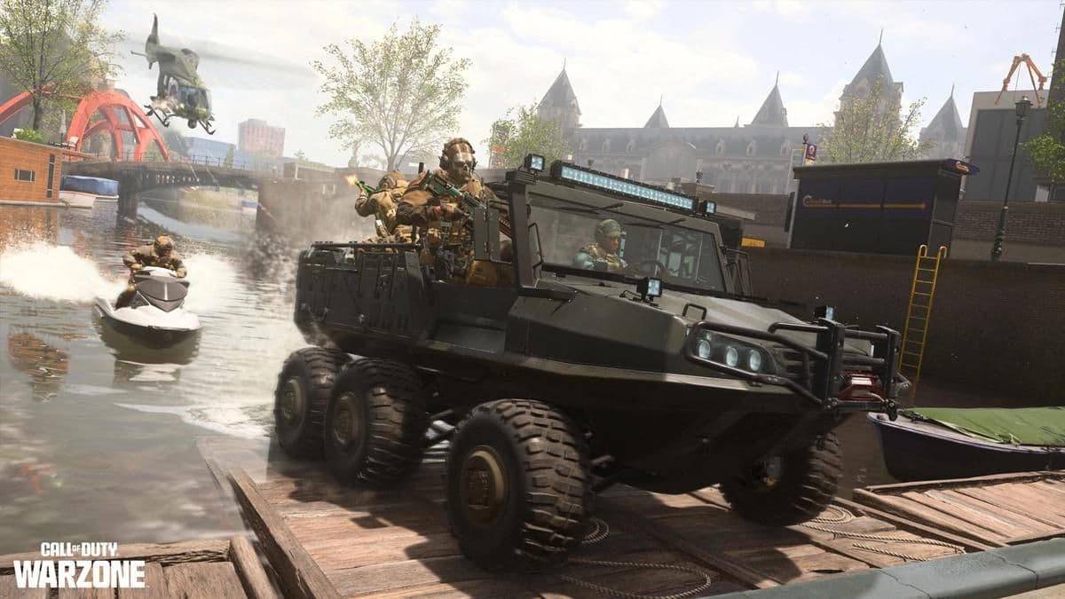Warzone 2 TAV vehicle in Vondel