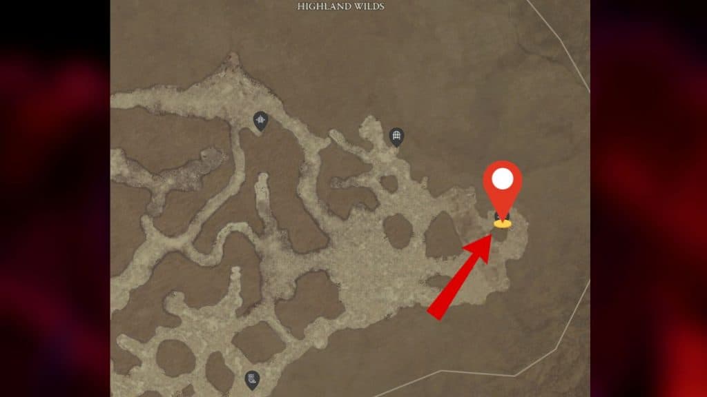 Location of the cow level called Forlorn Hovel in Diablo 4.