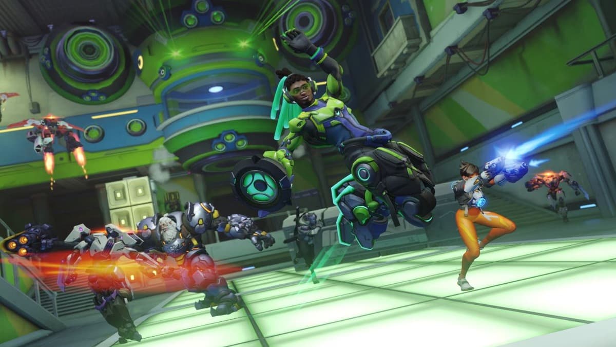 Overwatch 2 Lucio, Tracer and Reinhardt on a Story Mission
