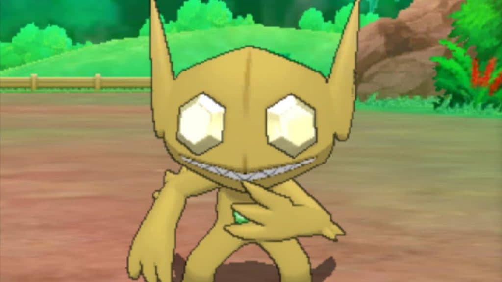 shiny sableye getting ready to launch an attack