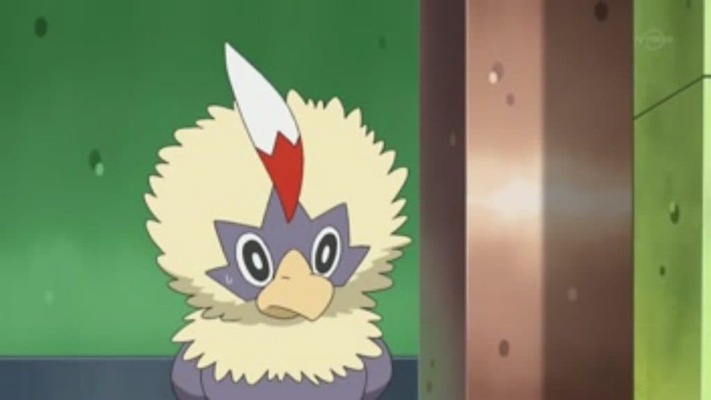 pokemon go rufflet with its distinct red and white feather on its head