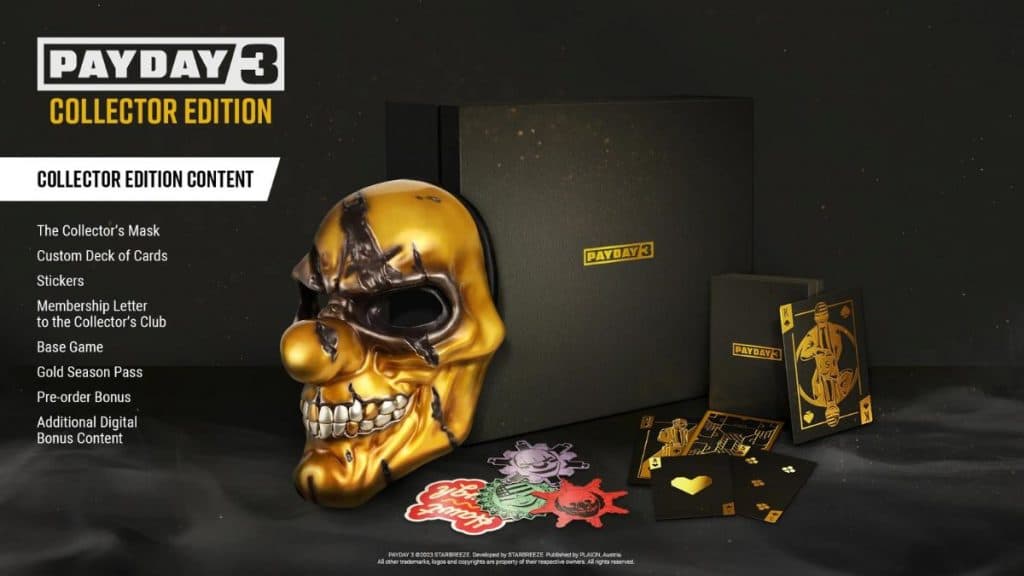 payday 3 collector edition items