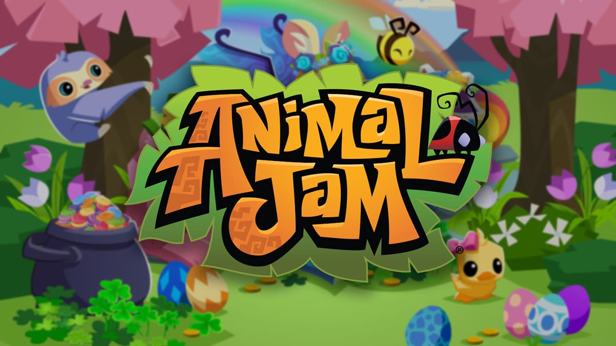 Animal jam thumbnail featuring its logo in the middle.