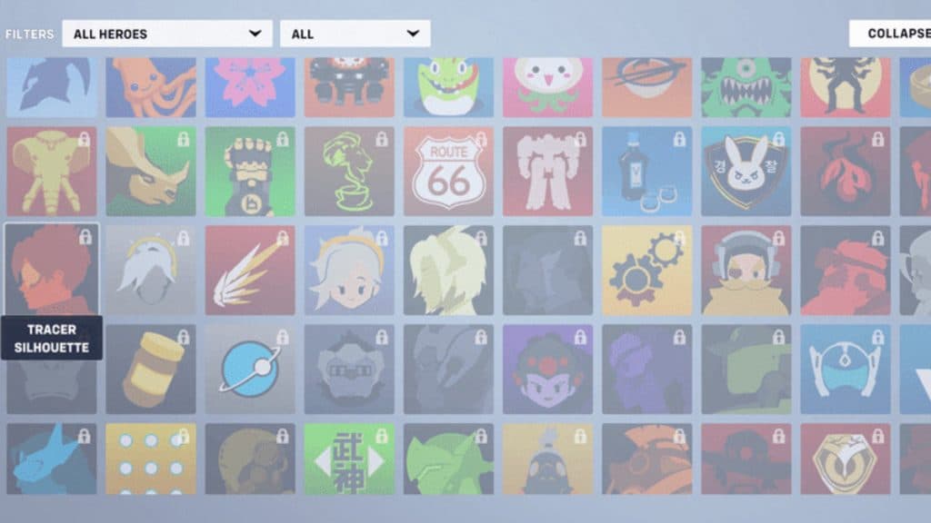 Overwatch 2 Silhouette & Icons menu