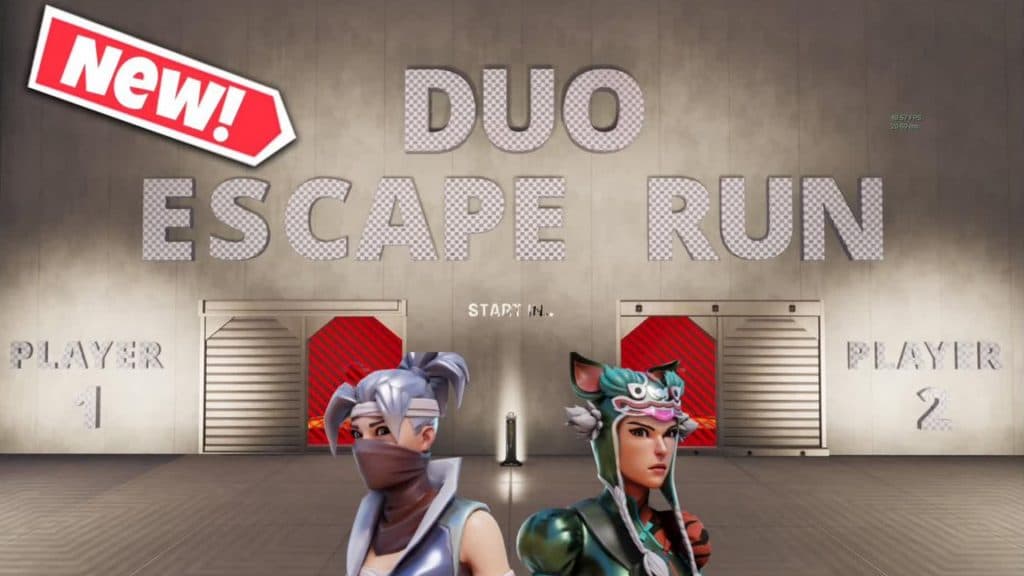 Fortnite Duo Escape-Run & Boss Fight thumbnail featuring two Fortnite characters.