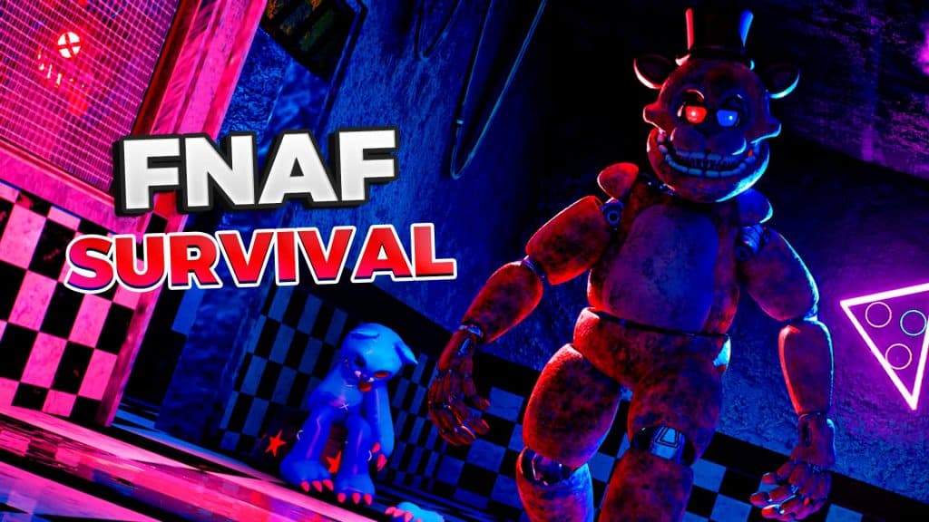 Fortnite FNAF Survival map thumbnail featuring Freddy Fazbear