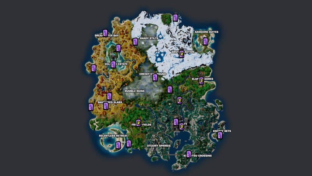 Weapon-O-Matic locations in Fortnite Chapter 4 Season 4
