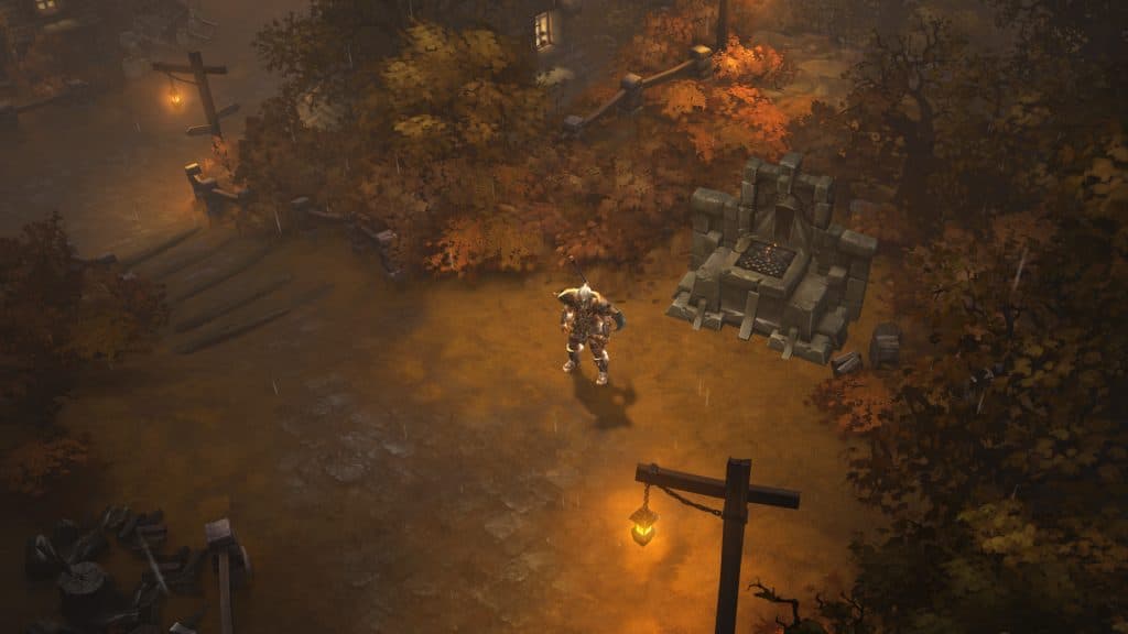 A character standing near a grave in Diablo 3