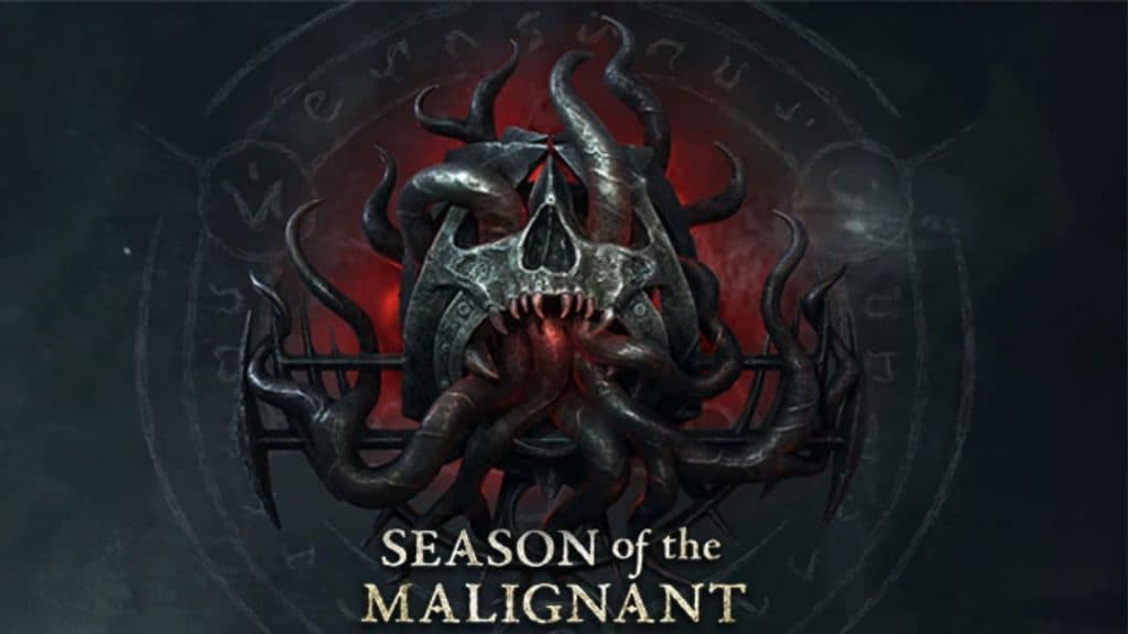 Official art work for Diablo 4 Season of the Malignant
