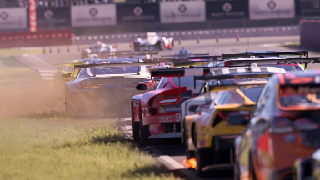 an in-game shot of the race in Forza Motorsport