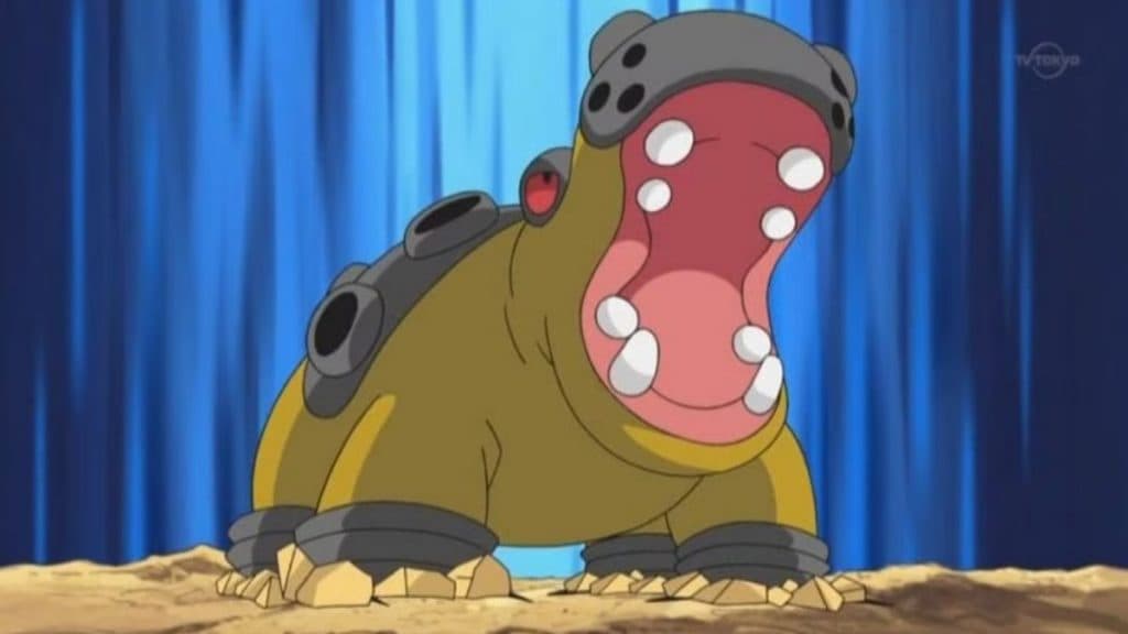 hippowdon in a pokemon go battle