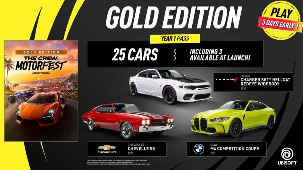 graph showing content of the crew motorfets gold edition