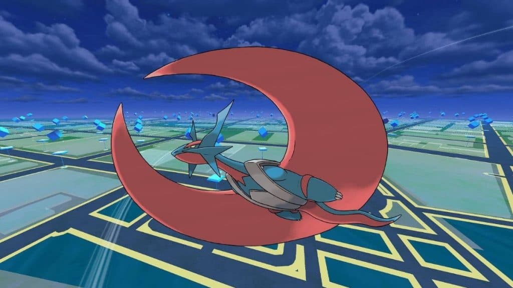 mega salamence with pokemon go game background