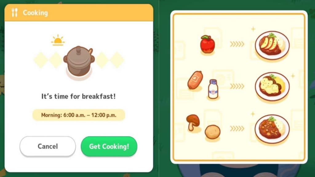 pokemon sleep breakfast recipe promo image