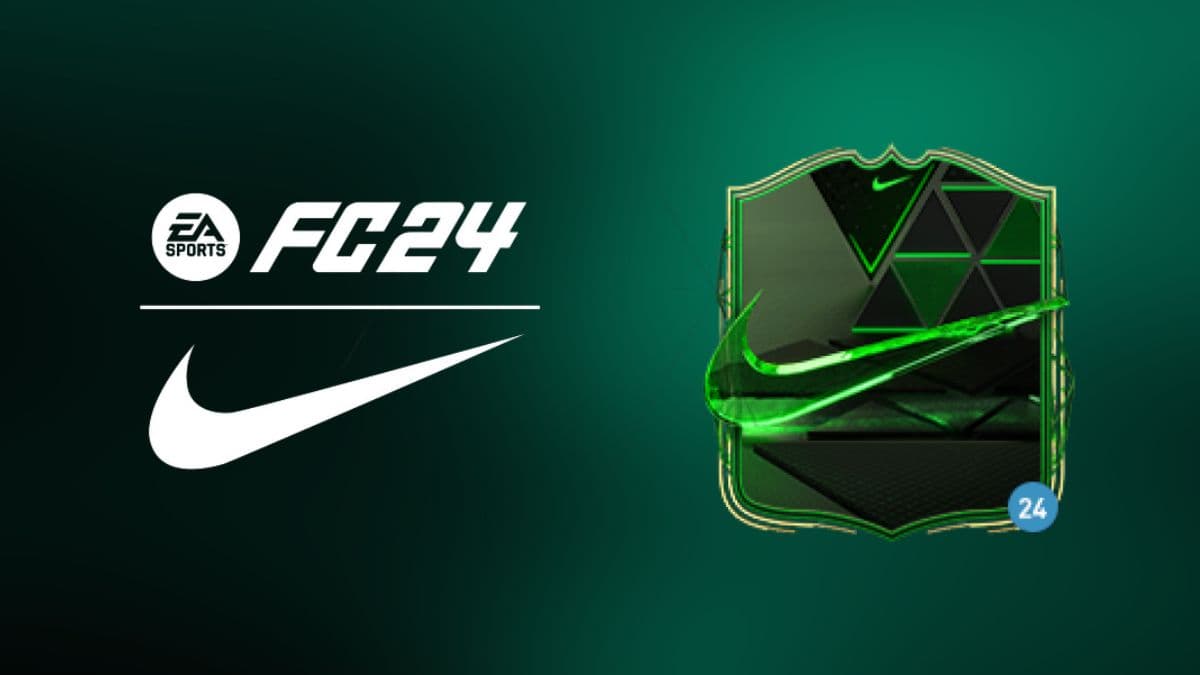 EA FC 24 logo with Nike card