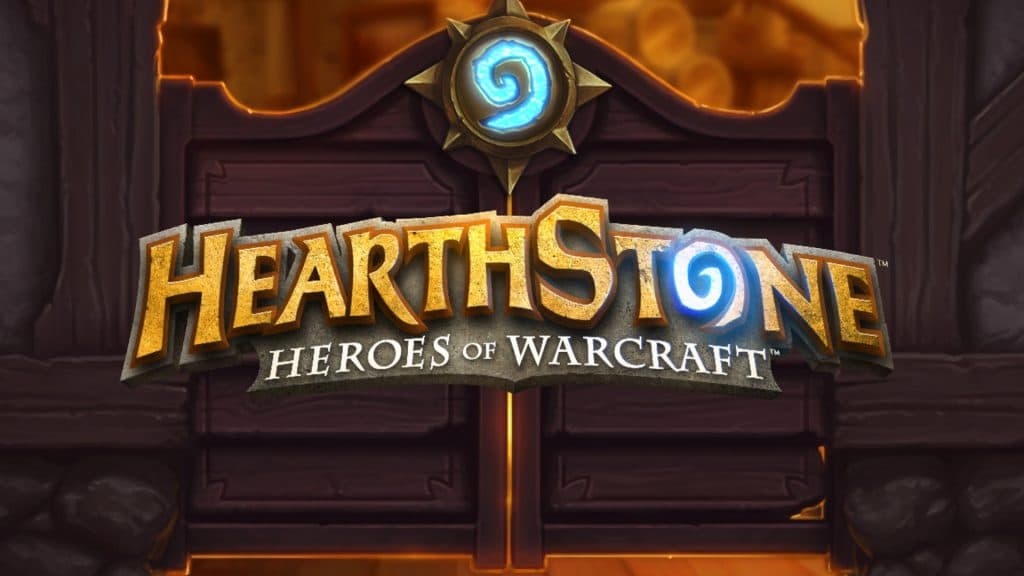 Hearthstone cover art featuring the game's logo.