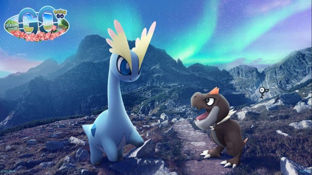 pokemon go adventure week 2023 timed research amaura and tyrunt promo image