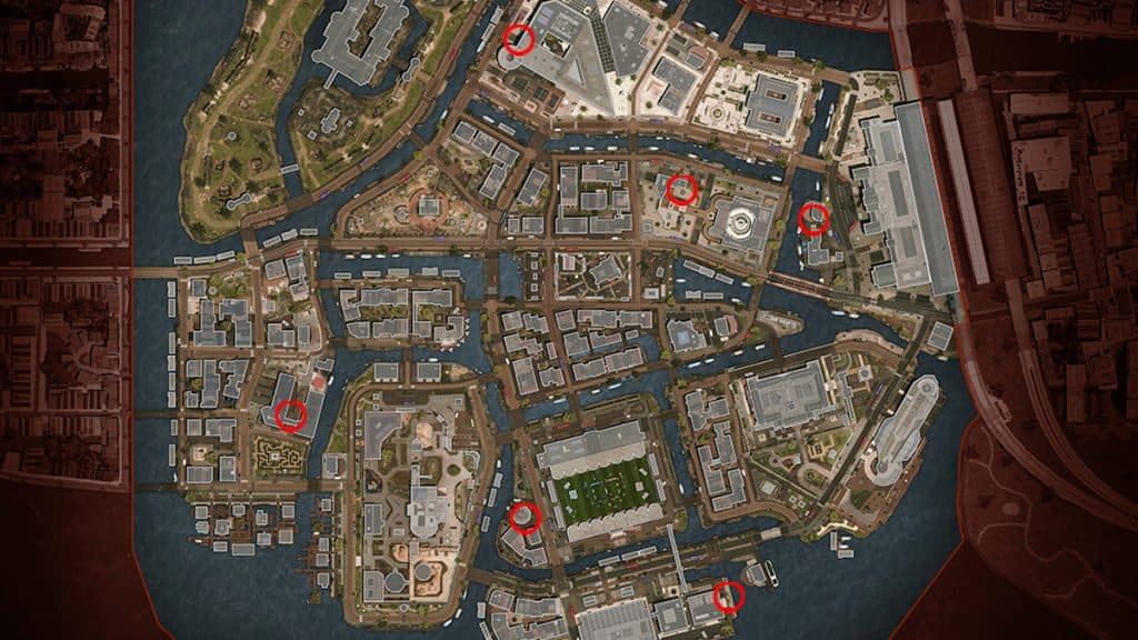 Warzone 2's Vondel map Weapon Container locations
