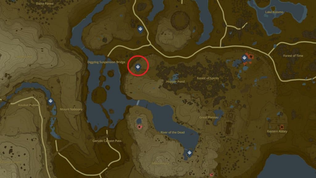 Riogok Shrine location in Zelda: Tears of the Kingdom