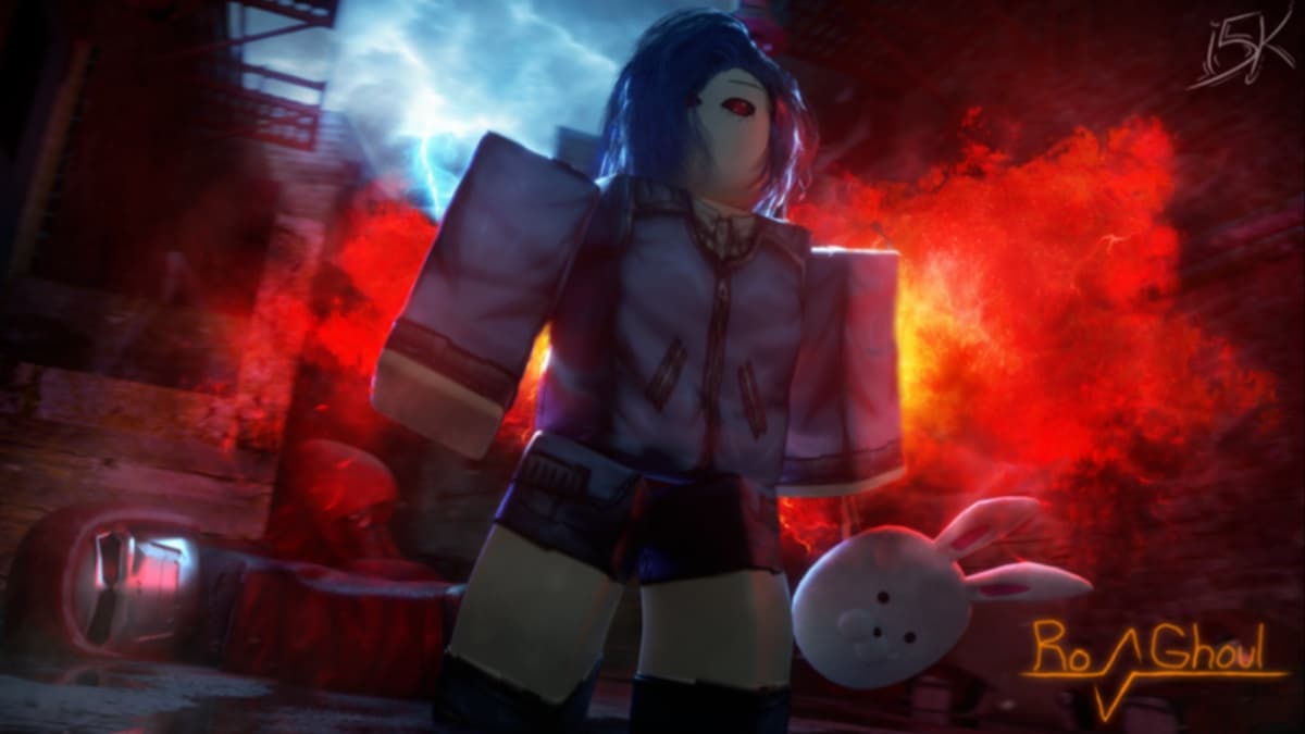 A Roblox Ro Ghoul character.