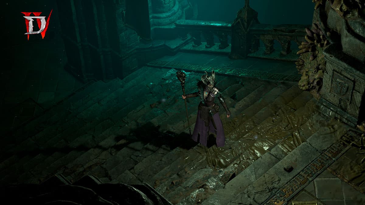 Diablo 4 character in Belfry Zakara dungeon